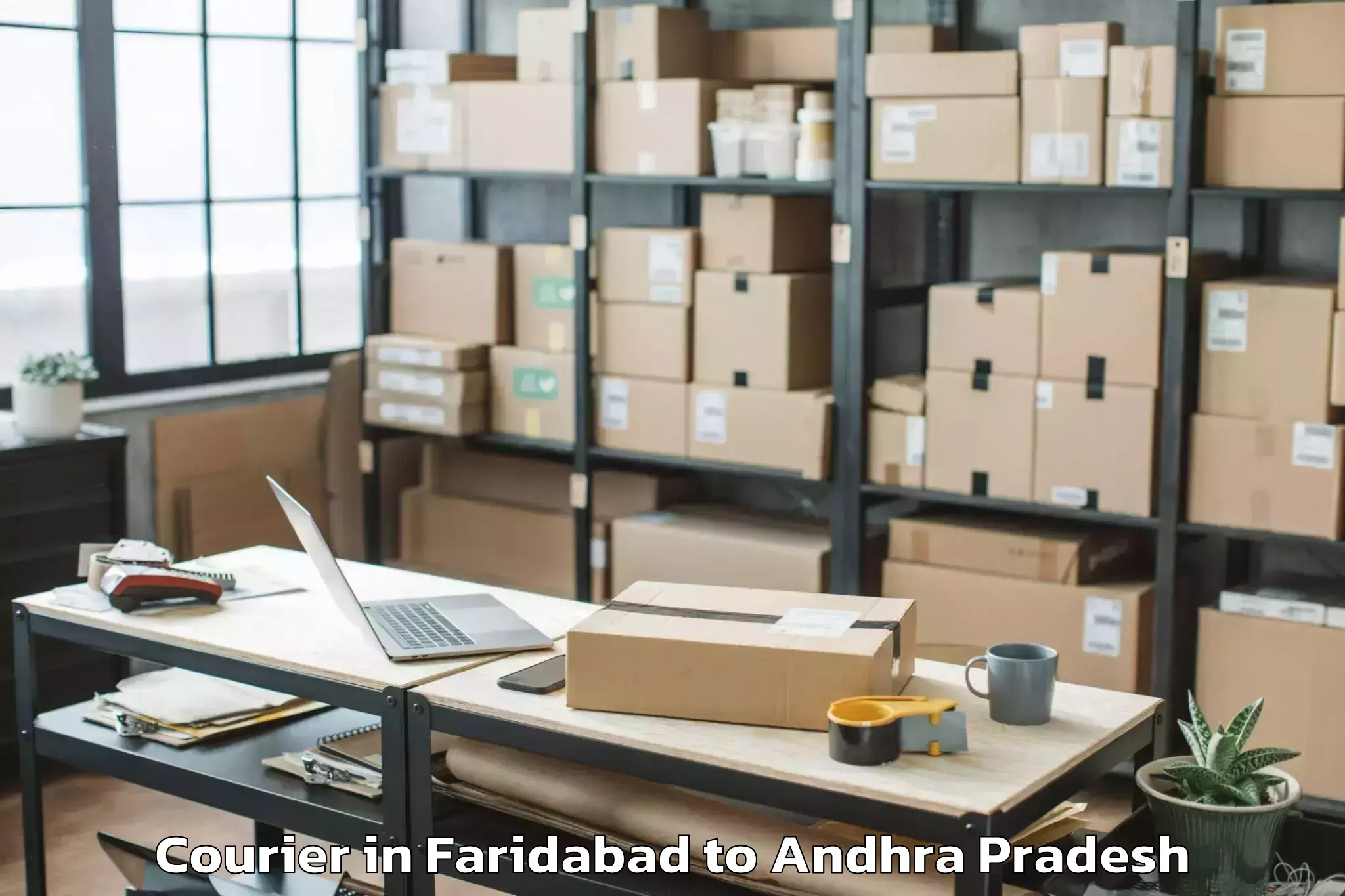 Reliable Faridabad to Nandivada Courier